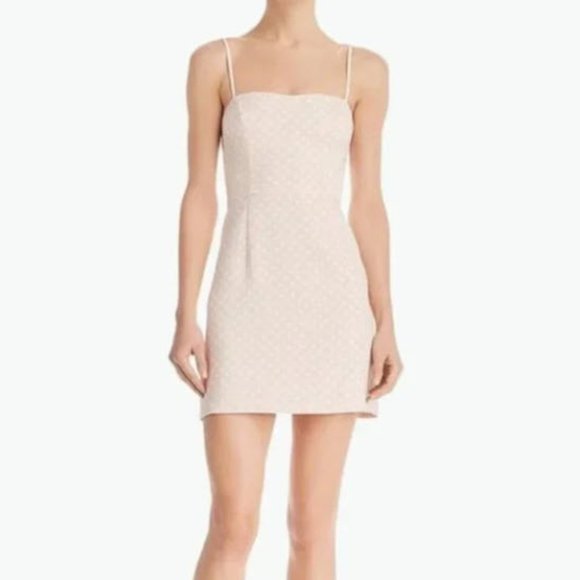 French Connection Dresses & Skirts - French Connection Whisper Sweetheart Polka Dot A-line Mini Dress Pink Size 8 NWT